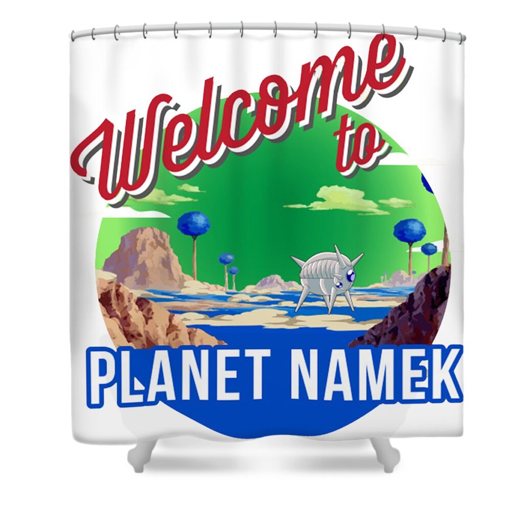 dragon ball z welcome to planet namek joann d myers transparent - Anime Shower Curtains