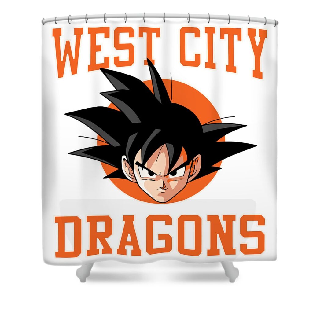 dragon ball z west city dragons angelita m heffernan transparent - Anime Shower Curtains