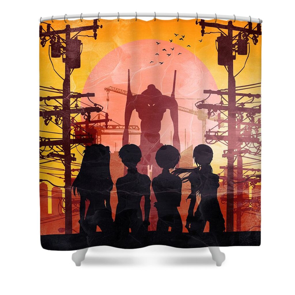 evangelion roma timbreza - Anime Shower Curtains