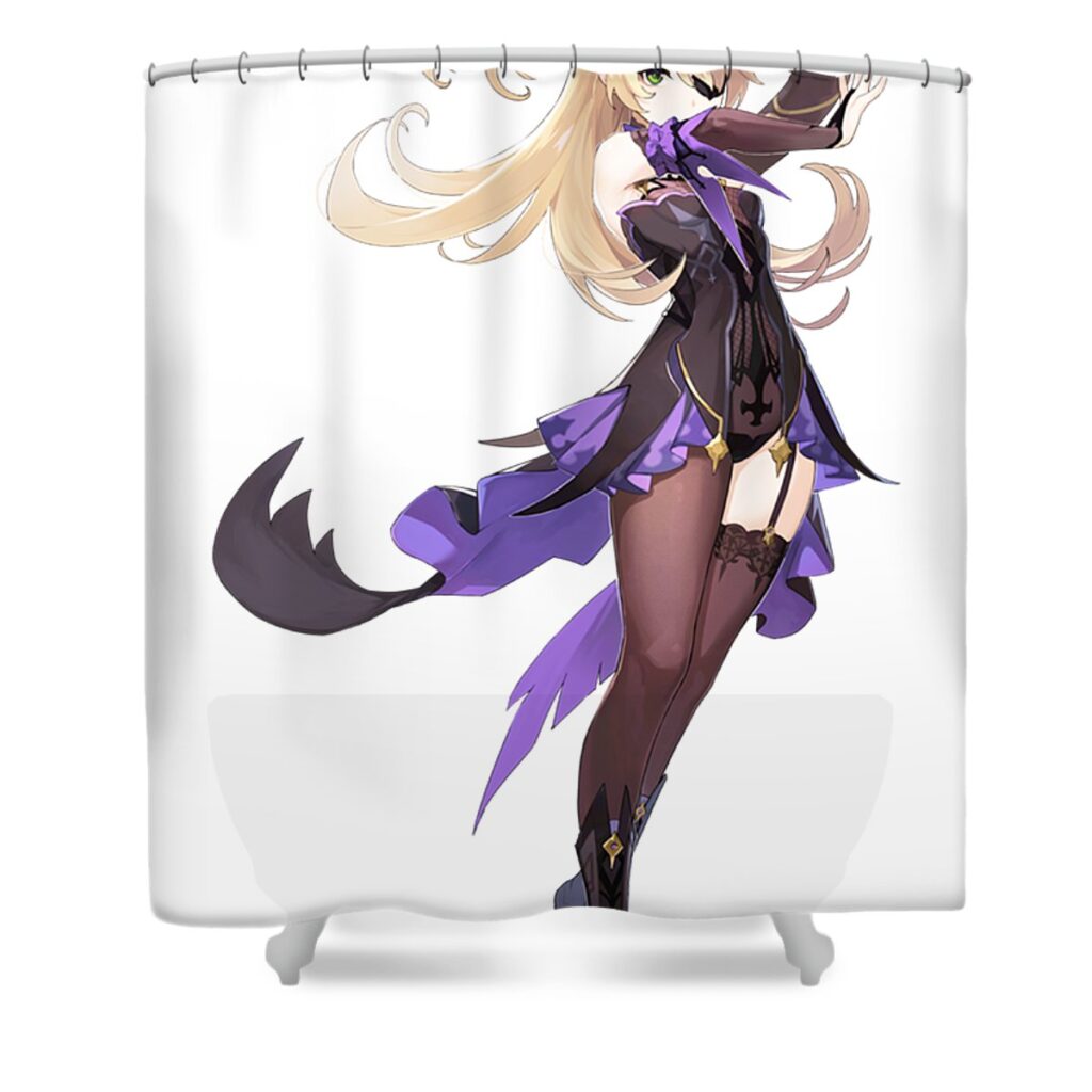 fischl genshin impact merch silva nianggitry transparent - Anime Shower Curtains