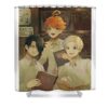 for mens womens japan the manga promised neverland anime gifts for birthday mizorey tee transparent - Anime Shower Curtains