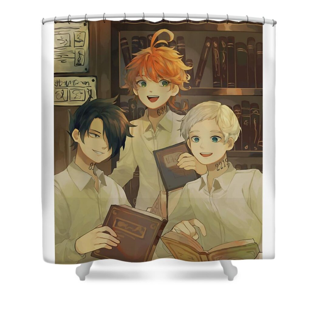 for mens womens japan the manga promised neverland anime gifts for birthday mizorey tee transparent - Anime Shower Curtains