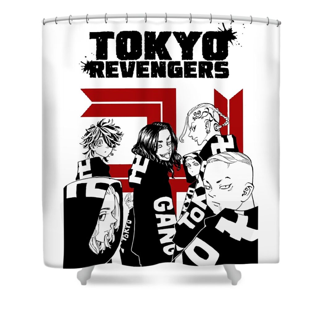 for mens womens takemichi chipi manga hanagaki awesome for movie fans mizorey tee transparent - Anime Shower Curtains