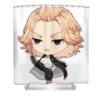 funny gifts for takemichi chipi manga hanagaki gift for fans mizorey tee transparent - Anime Shower Curtains