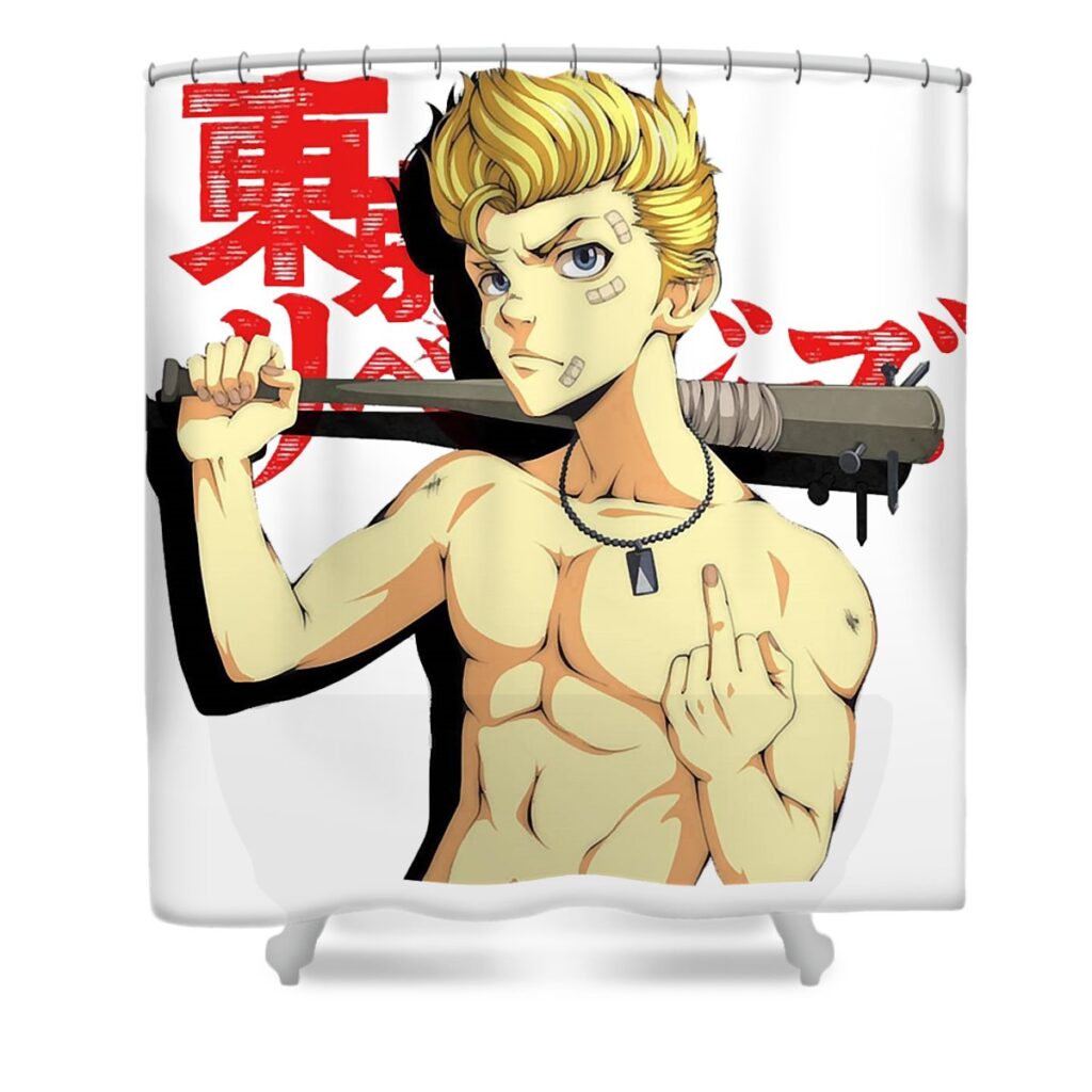 funny gifts for takemichi movies hanagaki gift for fans mizorey tee transparent - Anime Shower Curtains