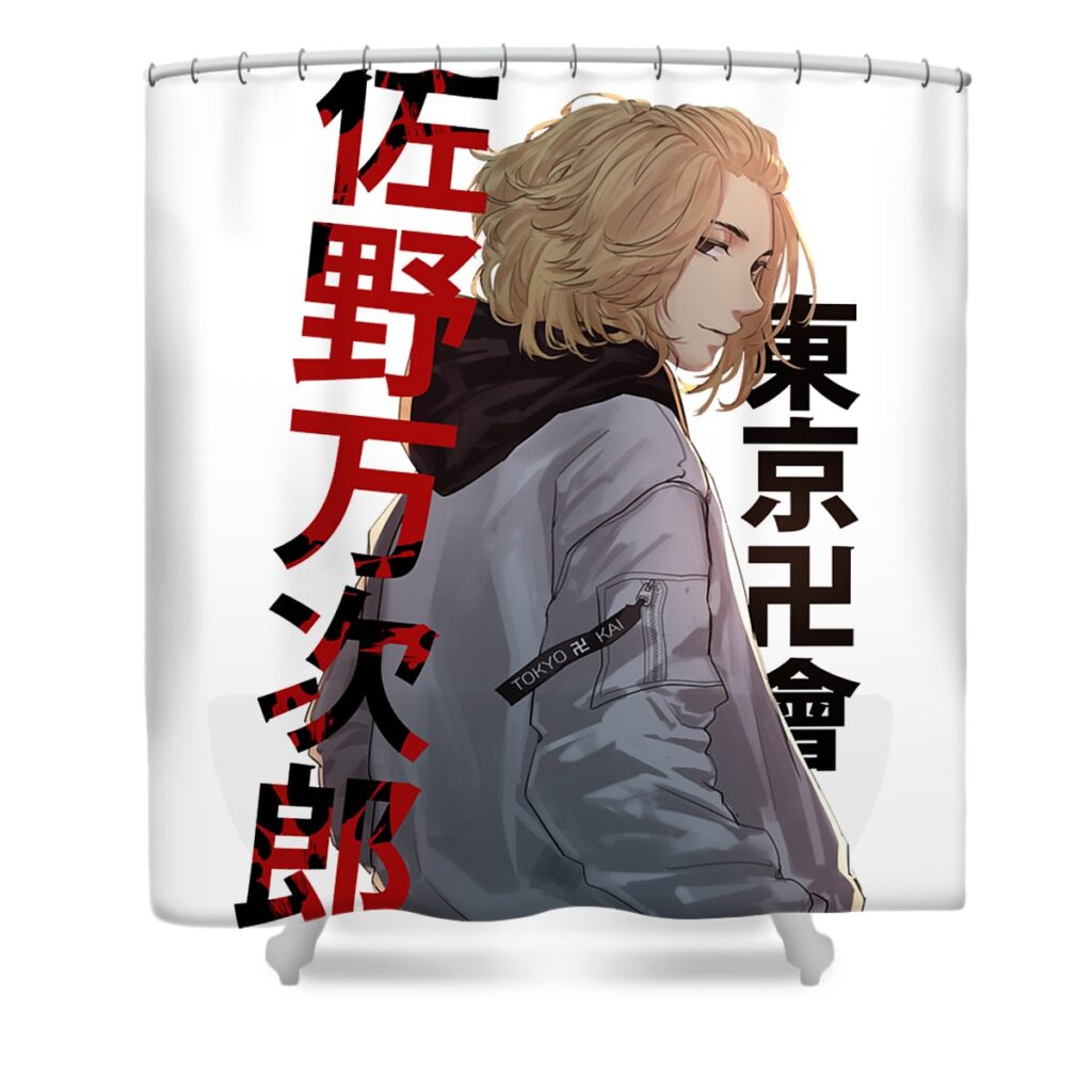 funny men takemichi movies hanagaki awesome for music fan mizorey tee transparent - Anime Shower Curtains
