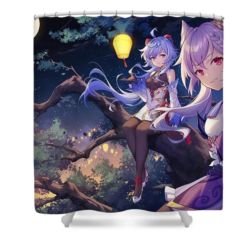ganyu and keqing genshin impact stewart joanne - Anime Shower Curtains