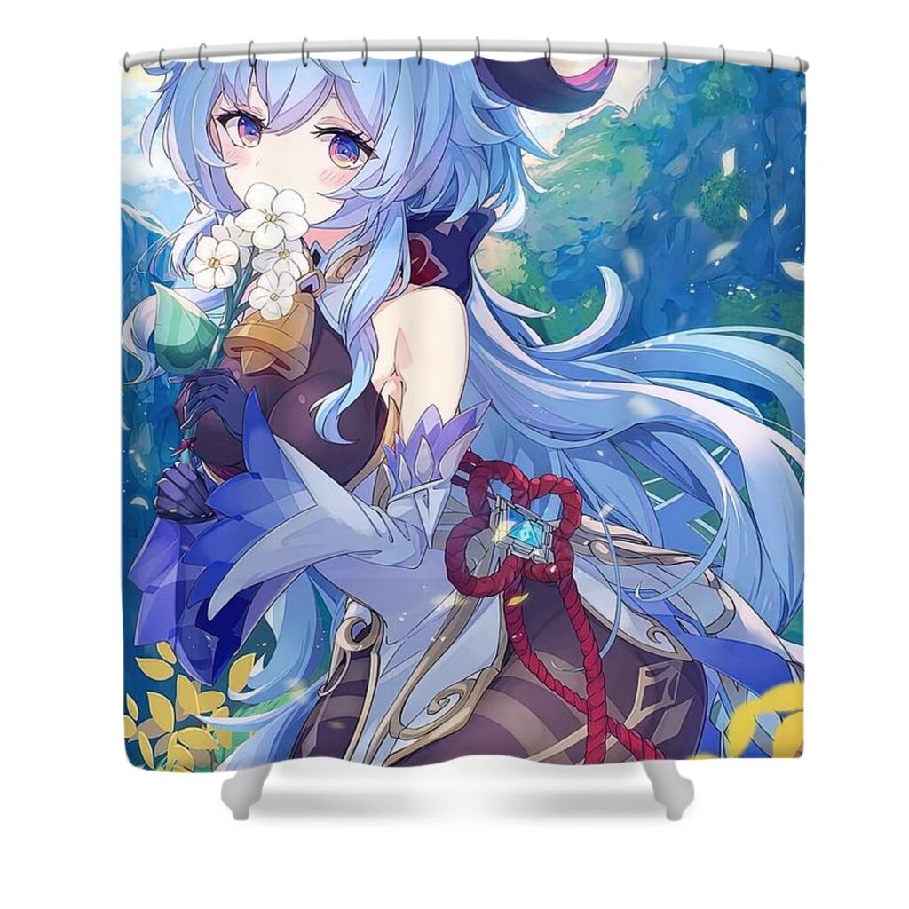 ganyu genshin impact parker jasmine - Anime Shower Curtains
