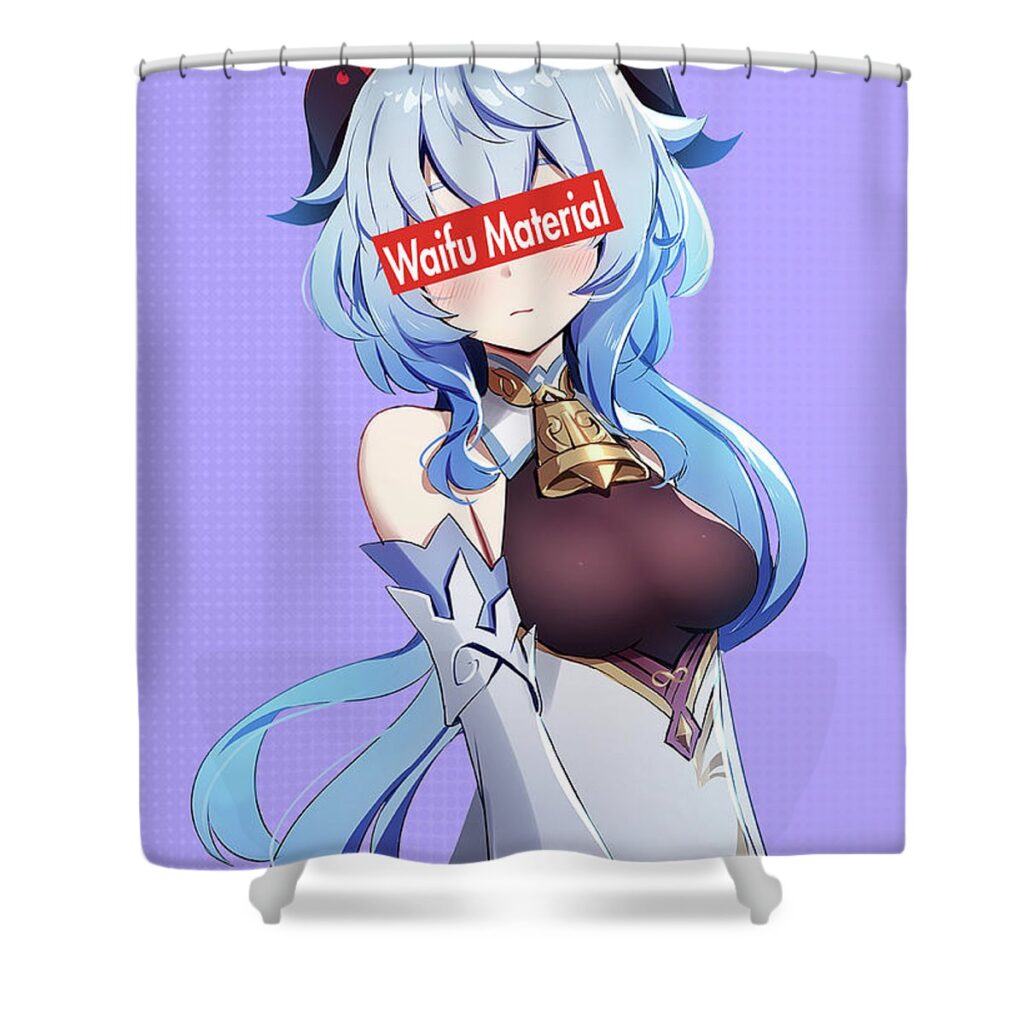 ganyu genshin impact waifu anime manga series fanart hentai ahegao oppai mad lab - Anime Shower Curtains