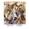 genshin anime impact manda evalina - Anime Shower Curtains