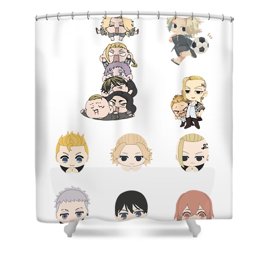 gift for men takemichi chipi manga hanagaki awesome for movie fan mizorey tee transparent - Anime Shower Curtains