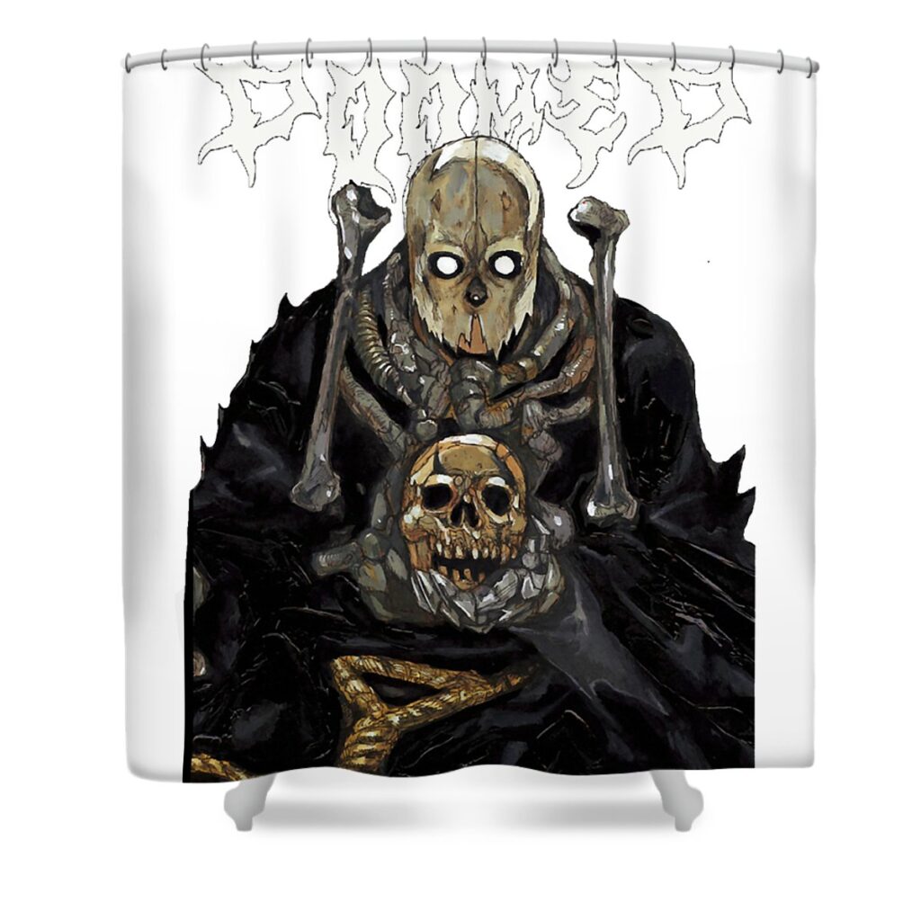 gift idea doomed lotus leafal transparent - Anime Shower Curtains