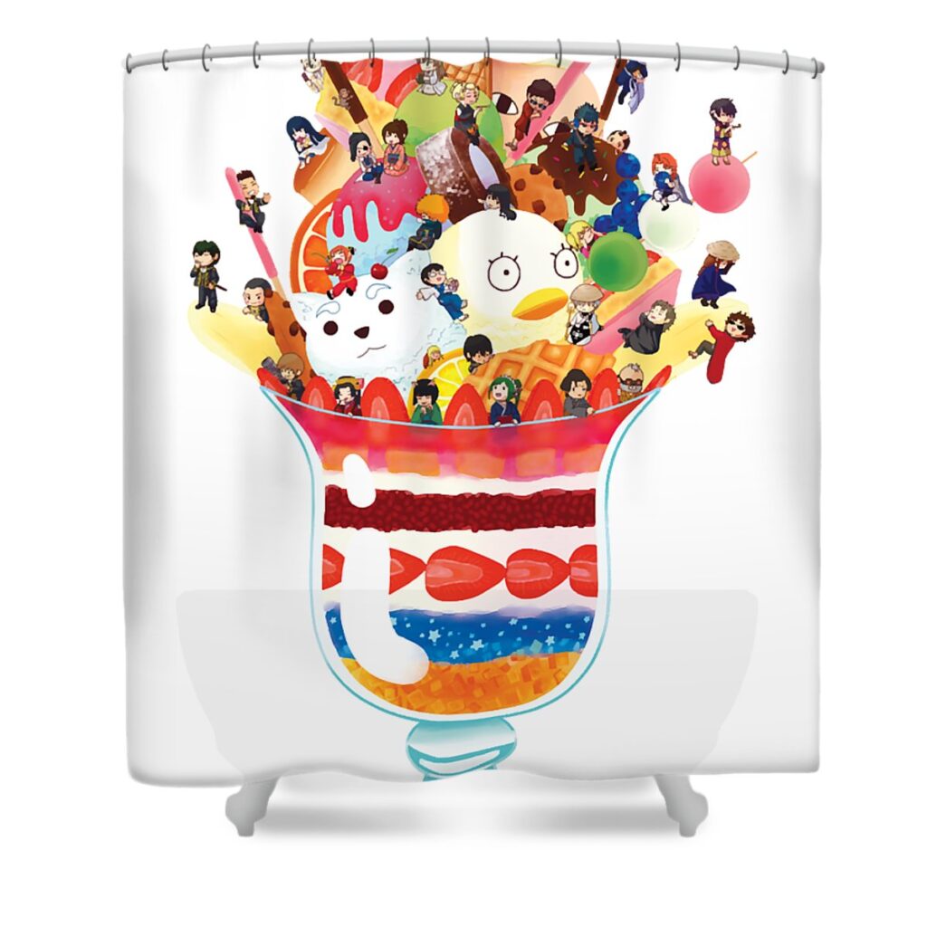 gintama parfait jovani adams transparent - Anime Shower Curtains