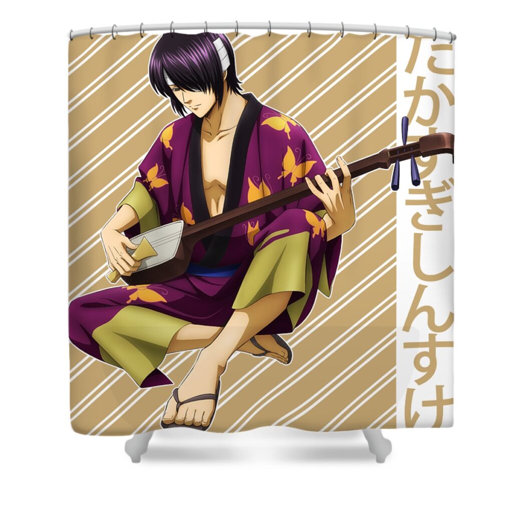 gintama shinsuke takasugi anime dinh nhat transparent - Anime Shower Curtains