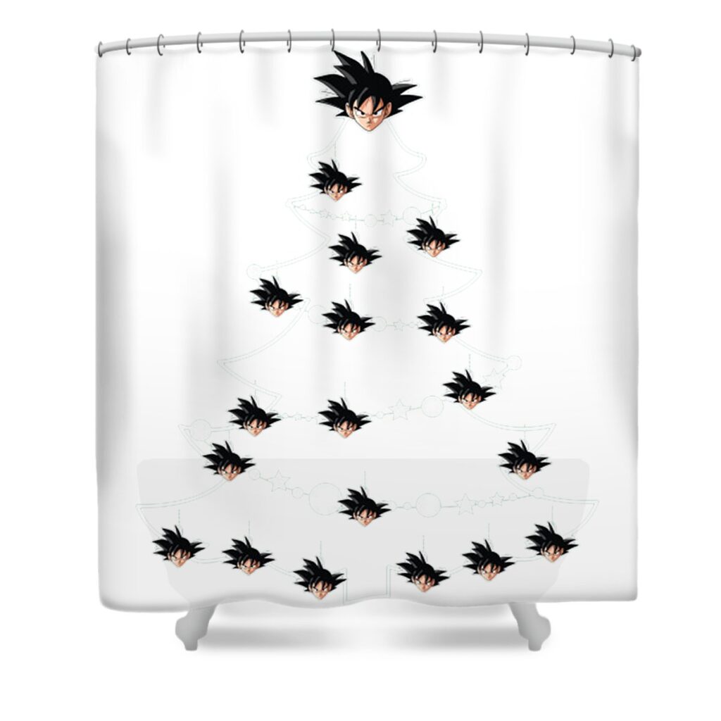 goku dragon ball z christmas tree baubles mary d rodriquez transparent - Anime Shower Curtains