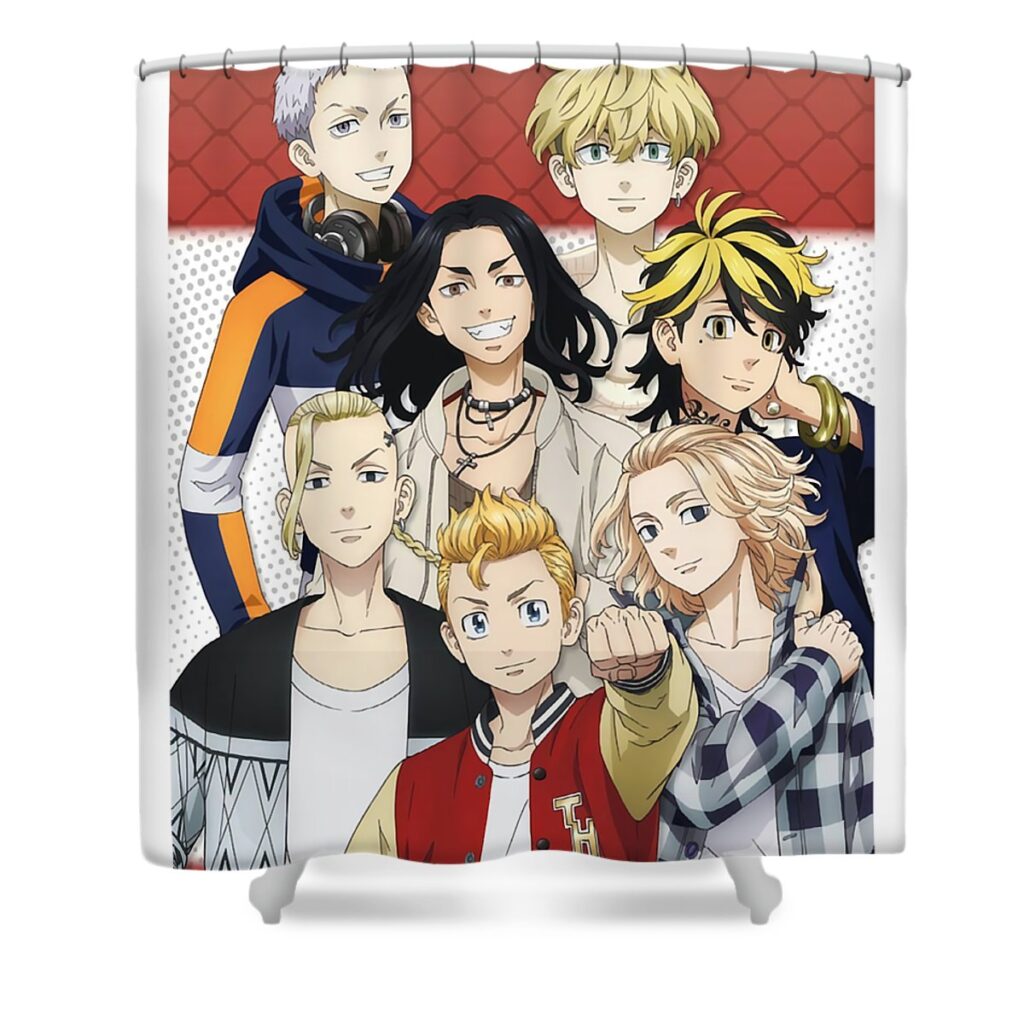gossips you didnt know about tokyo revenge dnt prints transparent - Anime Shower Curtains