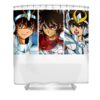 graphic saint seiya characters manga for fans lotus leafal transparent - Anime Shower Curtains