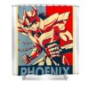 graphic saint seiya phoenix anime gifts for fans lotus leafal transparent - Anime Shower Curtains