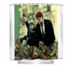 grey shin and noi lotus leafal transparent - Anime Shower Curtains