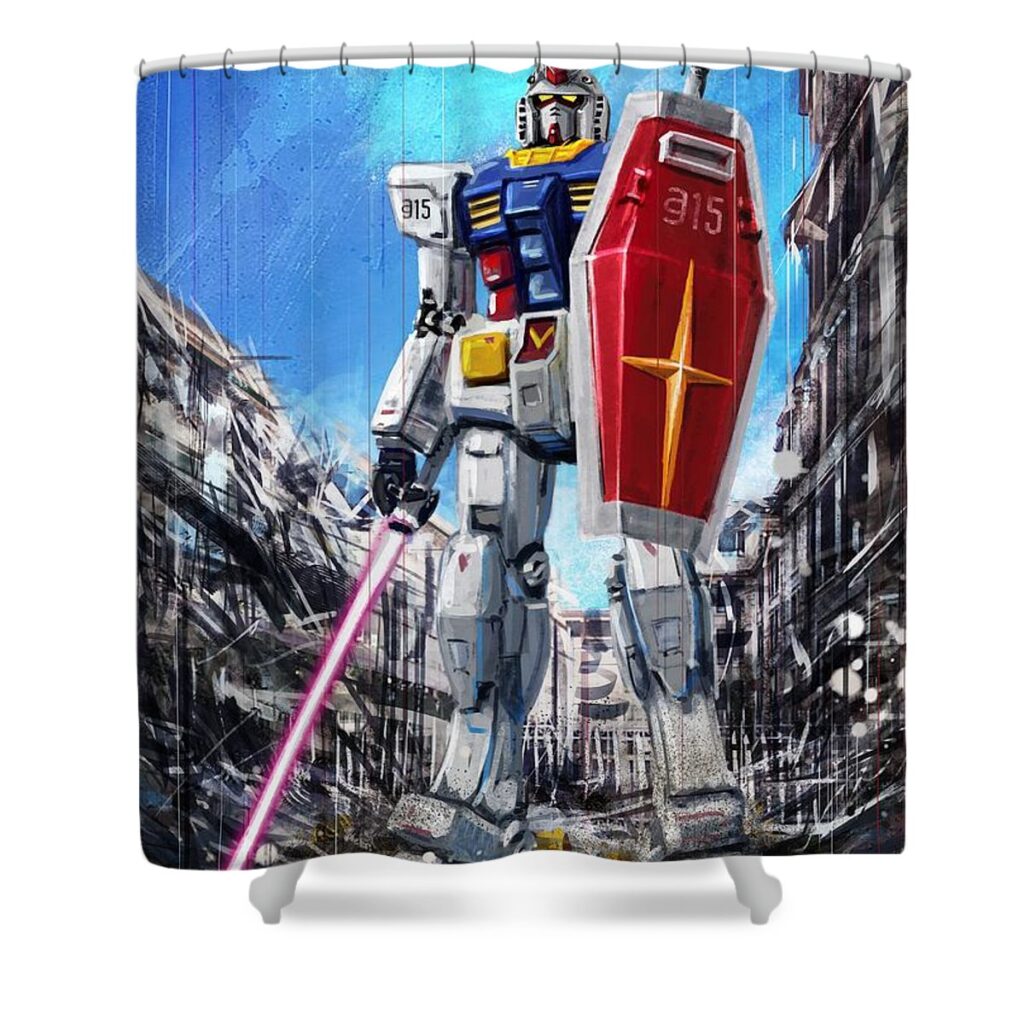 gundam lingotto saber andrea gatti - Anime Shower Curtains