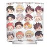haikyuu chibi heads moore bruce - Anime Shower Curtains