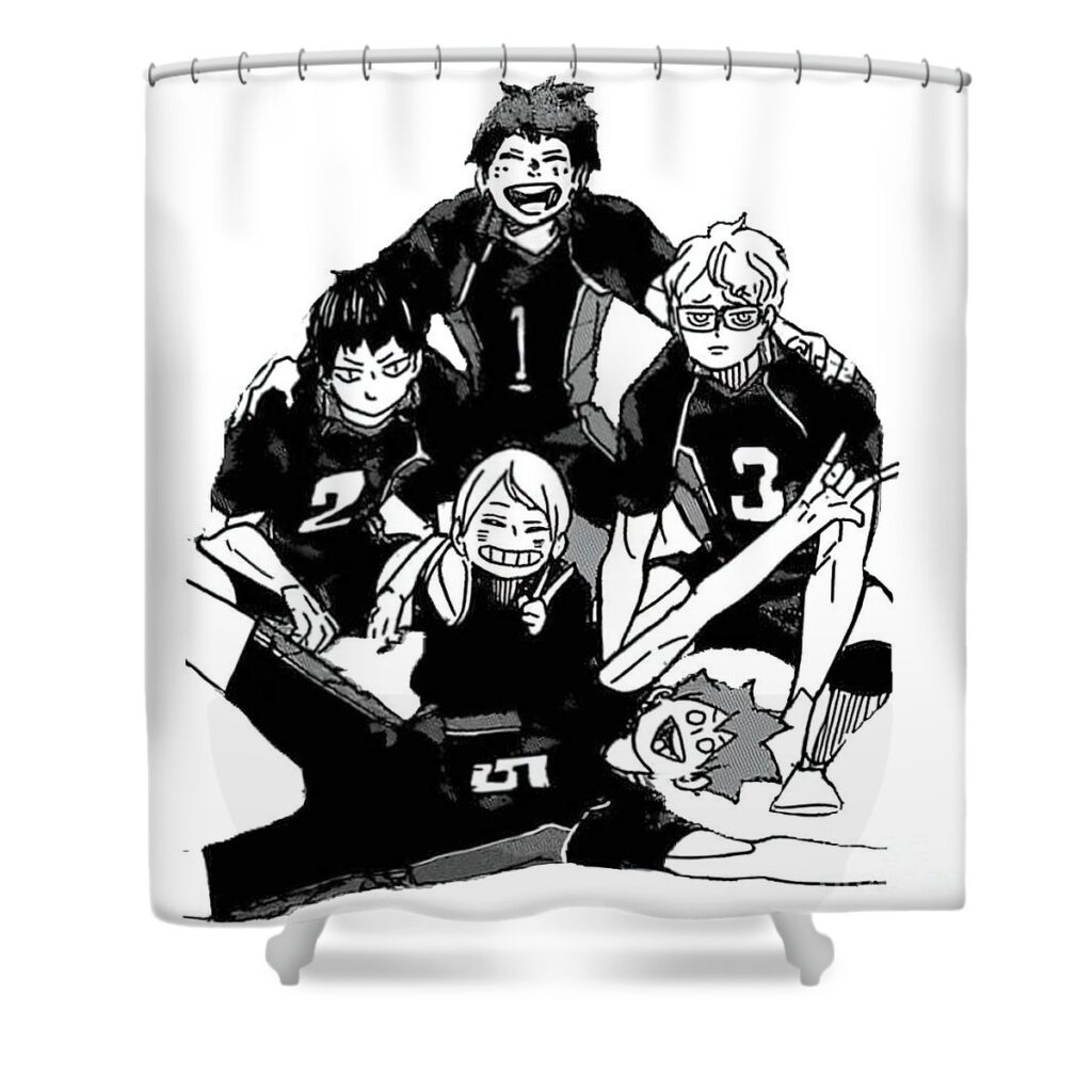 haikyuu first year gang timeskip edition craig leanne - Anime Shower Curtains