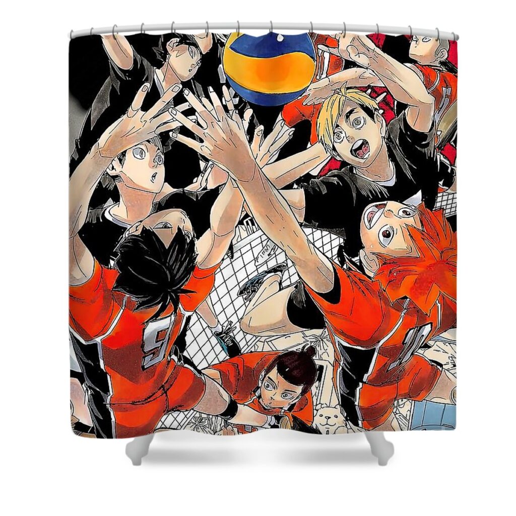 haikyuu karasuno jake danielle - Anime Shower Curtains