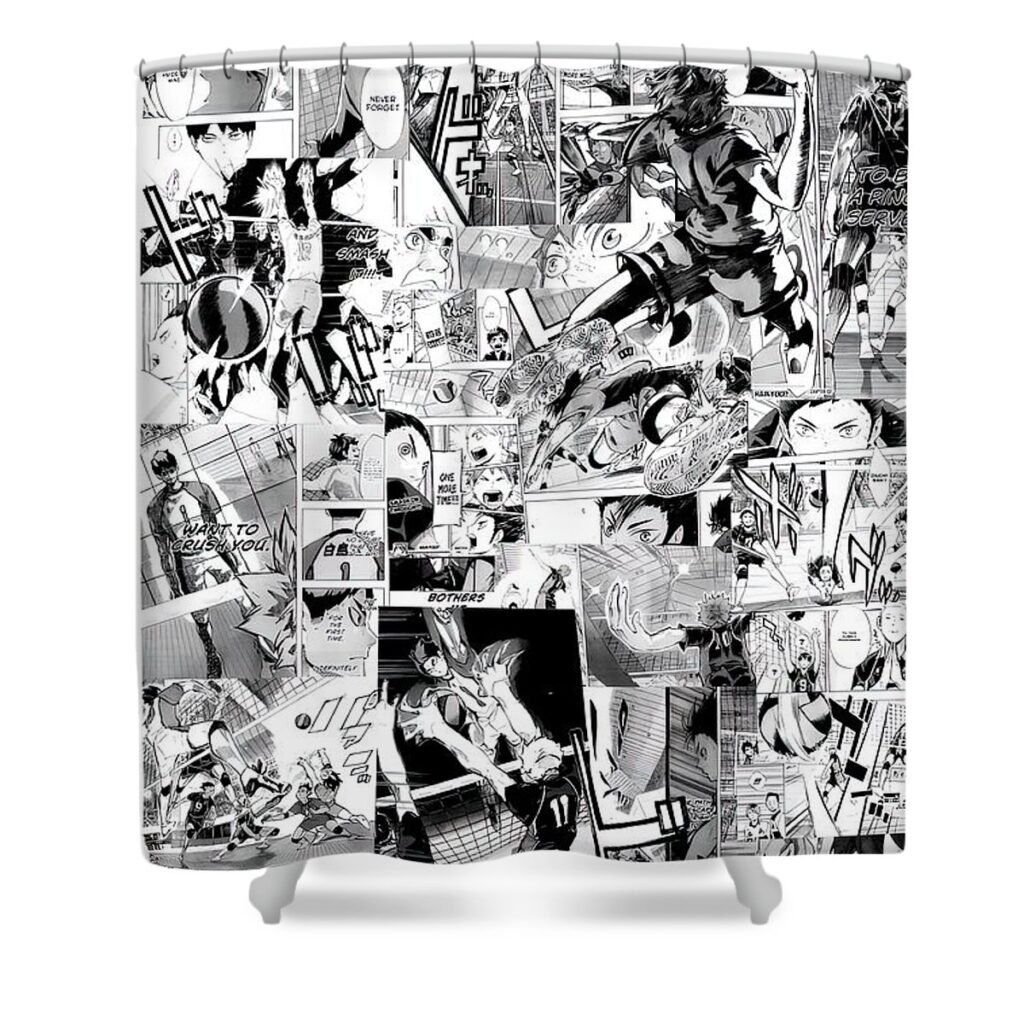 haikyuu manga collage selina wendy - Anime Shower Curtains