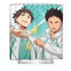 haikyuu oikawa and iwaizumi jake danielle - Anime Shower Curtains
