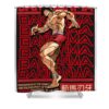 hanma baki brutalism kids t humor boy quote bailey watson - Anime Shower Curtains
