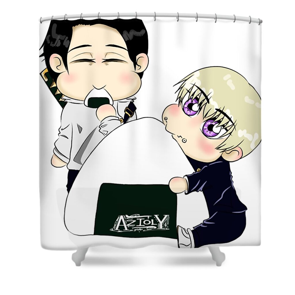 hardship cursed old friend character cute chibi of yuta and toge gift for fans zery bart transparent - Anime Shower Curtains