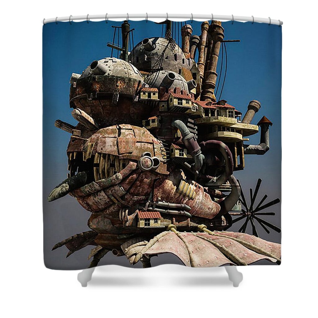 howls moving castle jesse corum - Anime Shower Curtains