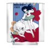 inuyasha flowers noel k landry transparent - Anime Shower Curtains