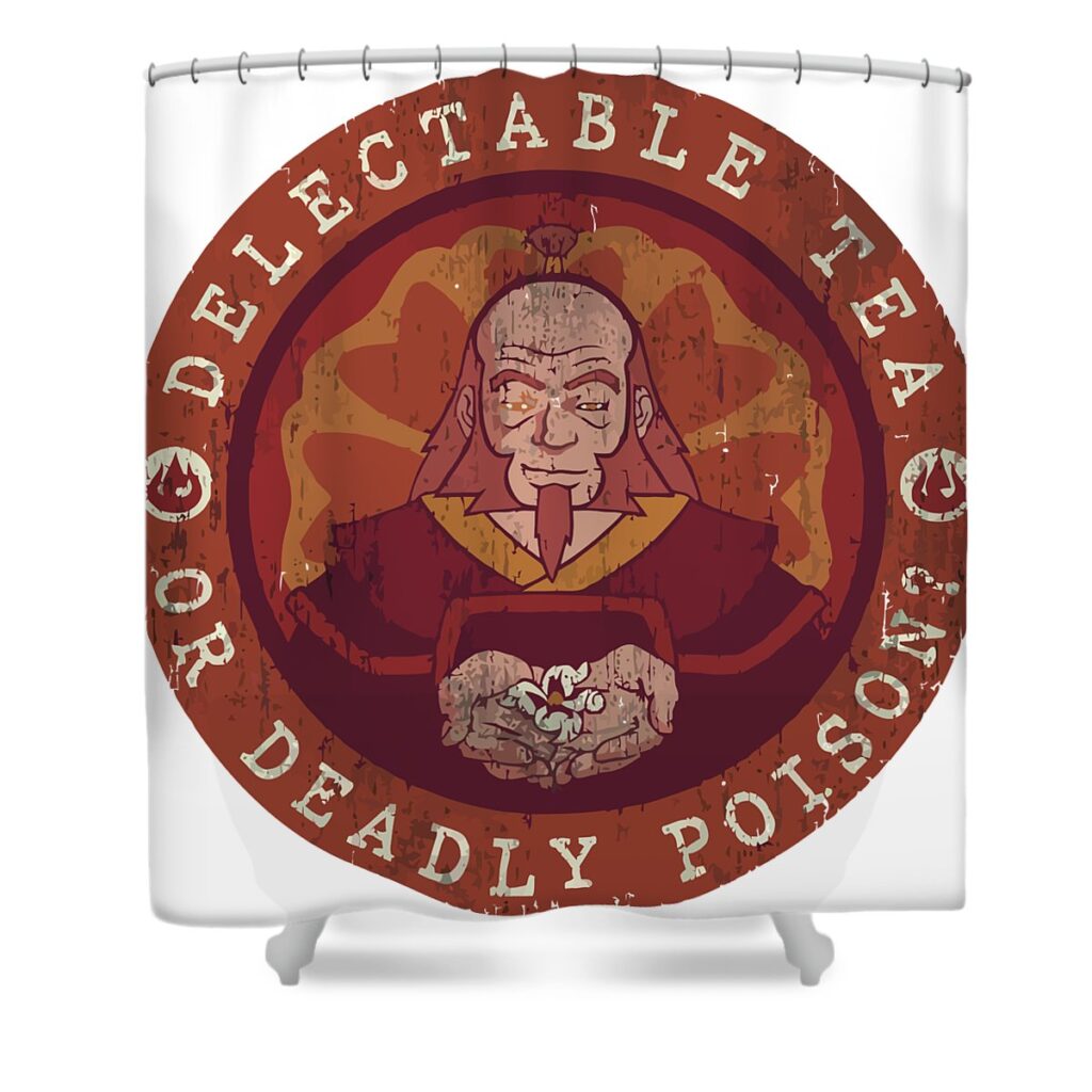 iroh delectable tea avatar the last airbender amin sholeh transparent - Anime Shower Curtains