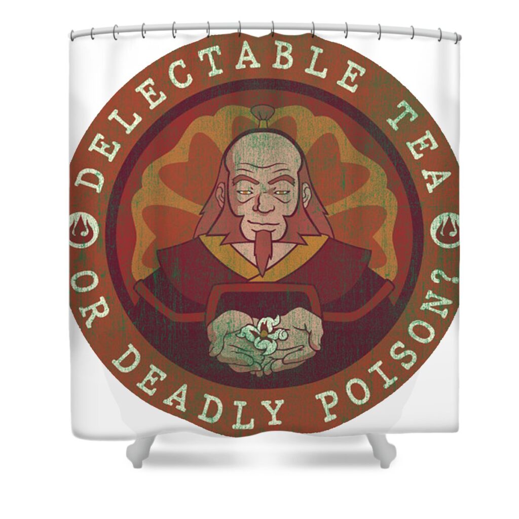 iroh delectable tea avatar the last airbender gertrude j quinones transparent - Anime Shower Curtains