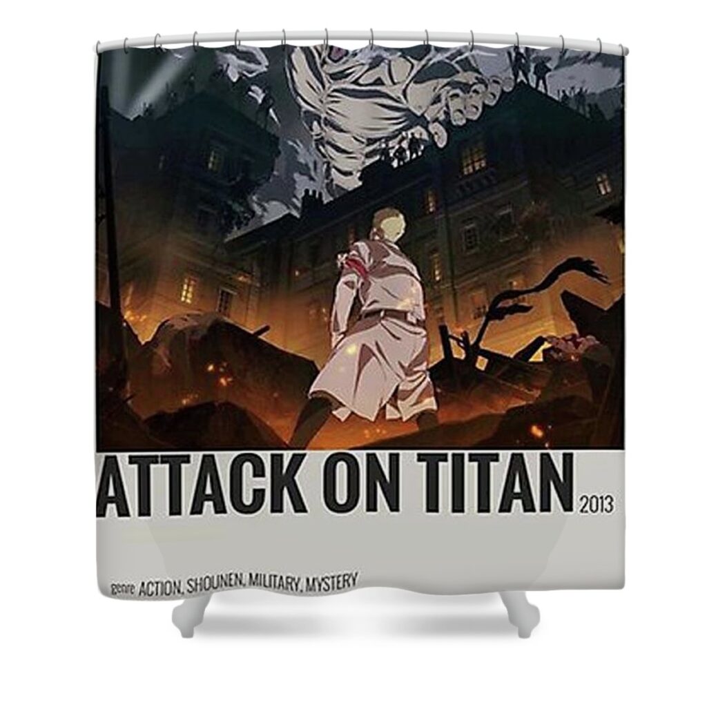 japanese classic aot alda rippin - Anime Shower Curtains