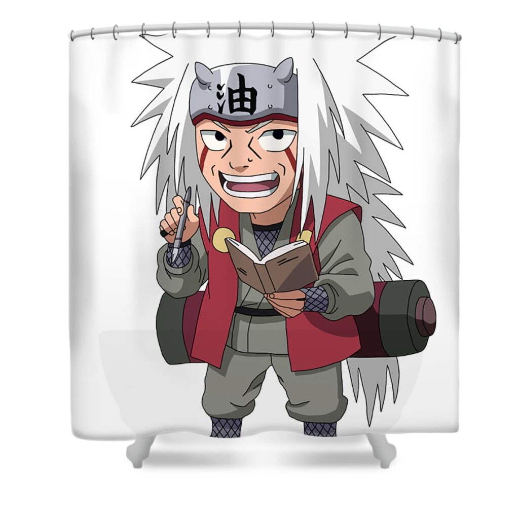 jiraya chibi danni juliyanto transparent - Anime Shower Curtains