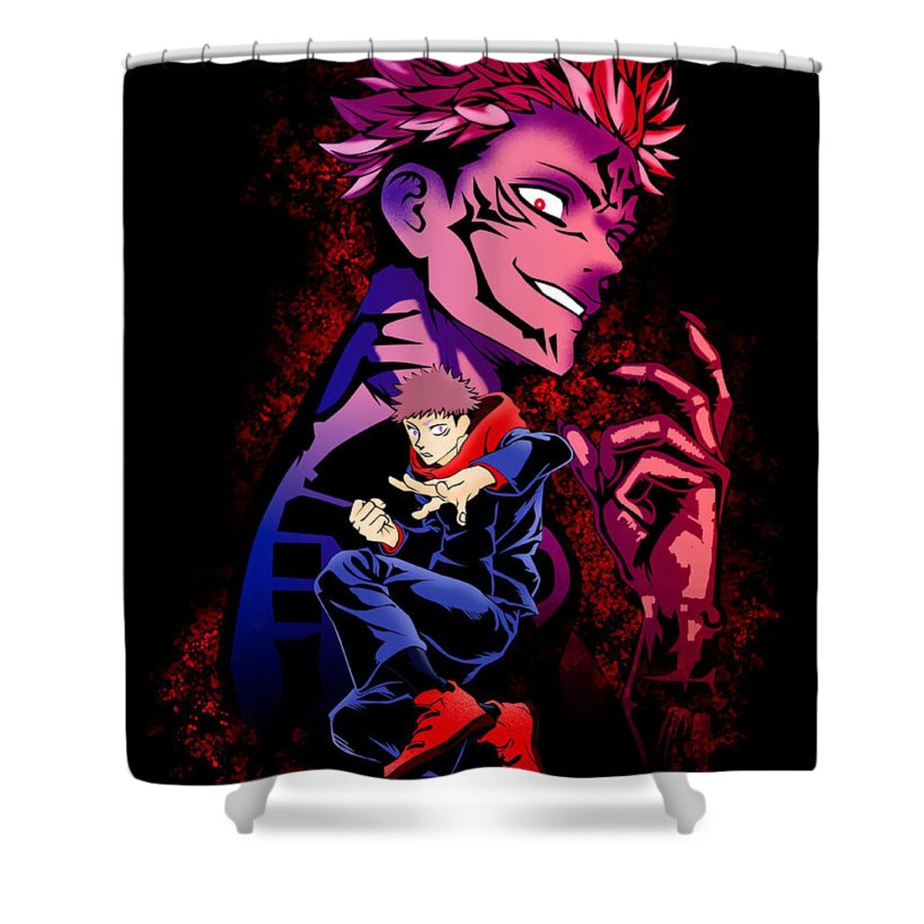 jujutsu kaisen poster yvonne murphy - Anime Shower Curtains