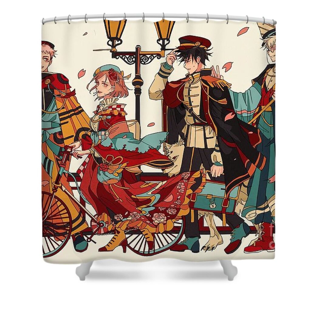 jujutsu kaisen vintage sorcerers hall nick - Anime Shower Curtains