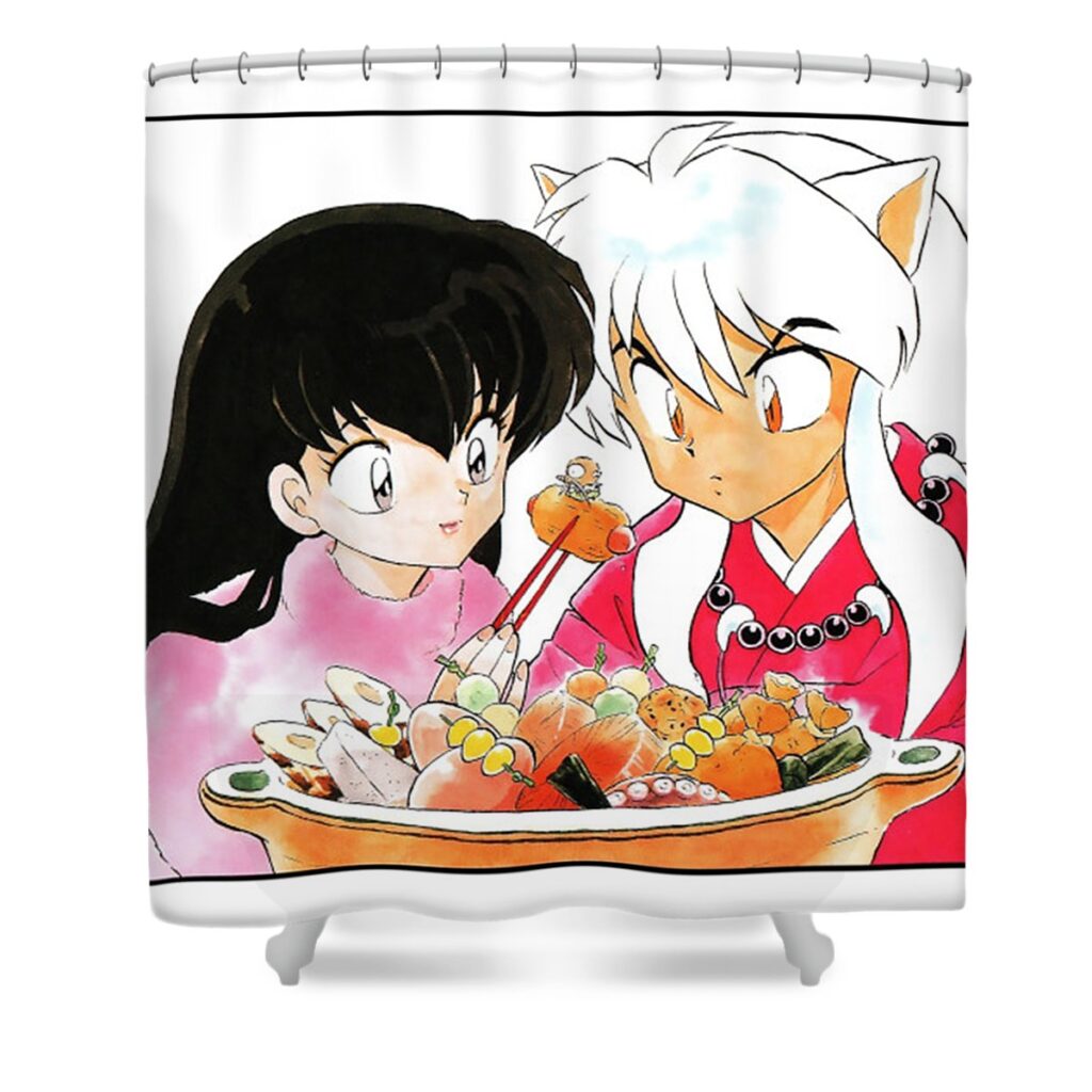 kagome and inuyasha hotpot marsha powers transparent - Anime Shower Curtains