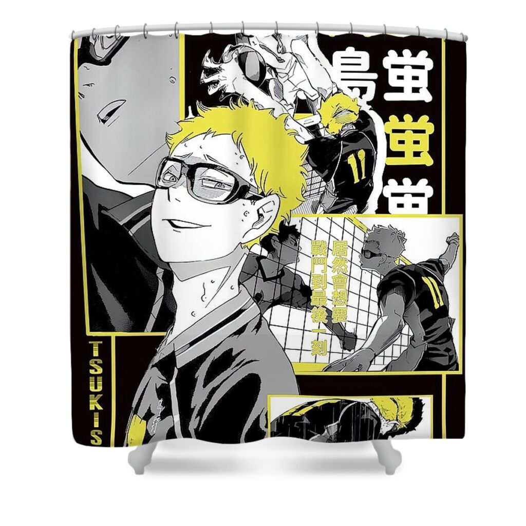kei tsukishima haikyuu ian zoe - Anime Shower Curtains