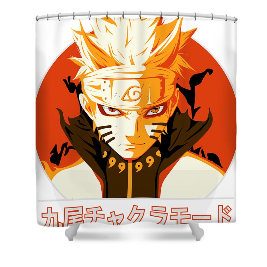 kurama chakra mode rezaldi hehanusa transparent - Anime Shower Curtains