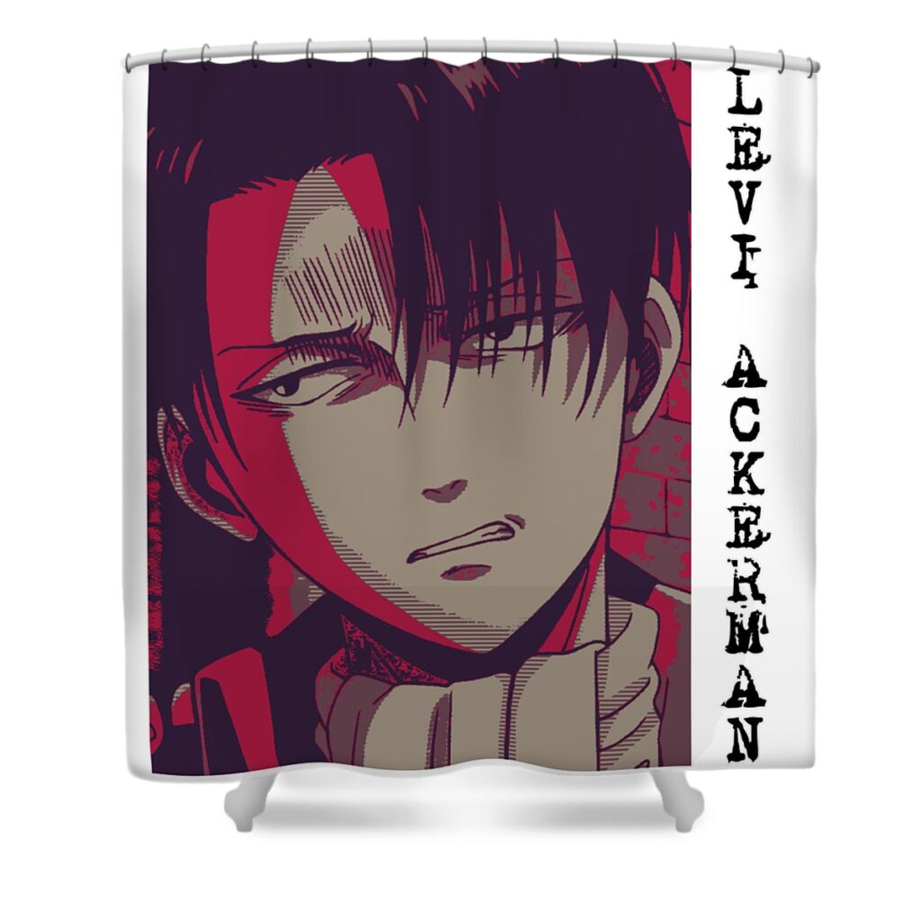 levi ackerman from attack on titan elizabeth c henry transparent - Anime Shower Curtains