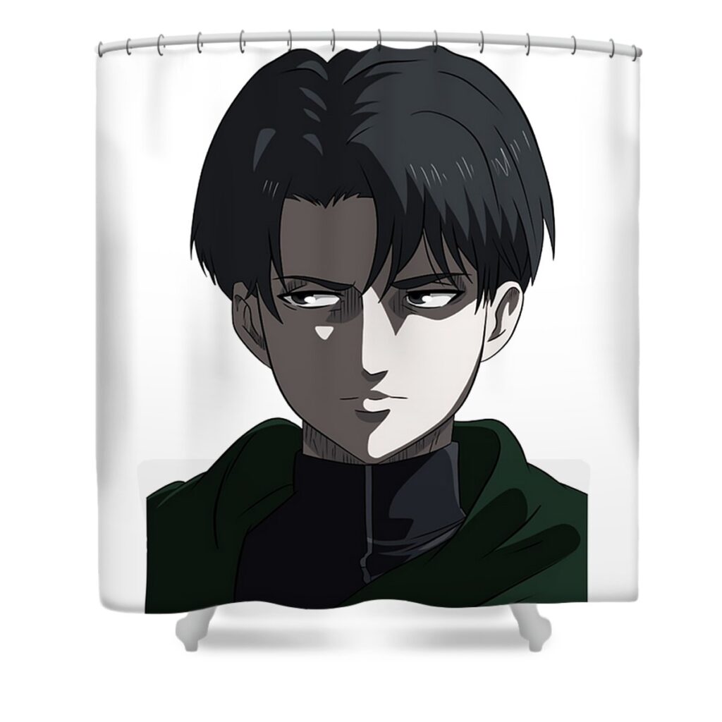levi aot filiberto nienow transparent - Anime Shower Curtains