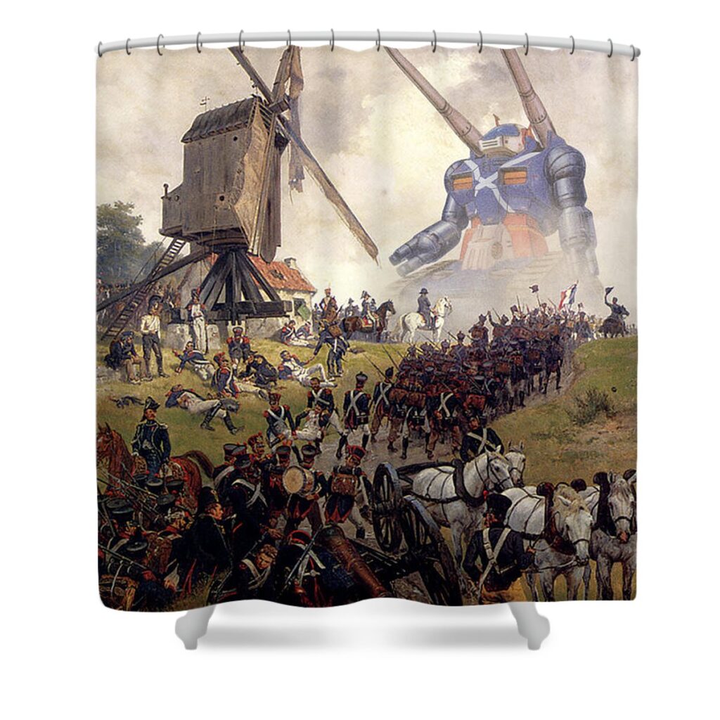 ligny guntank andrea gatti - Anime Shower Curtains