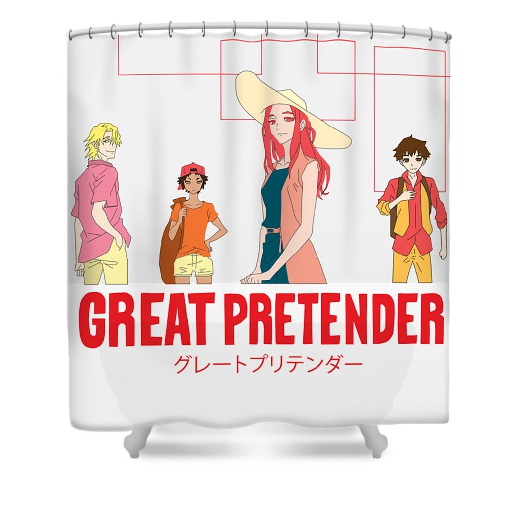 lover gifts great pretender distressed jujutsu kaisen unisex douxie grimo transparent - Anime Shower Curtains