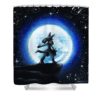 lucario under the moon magda swinya - Anime Shower Curtains