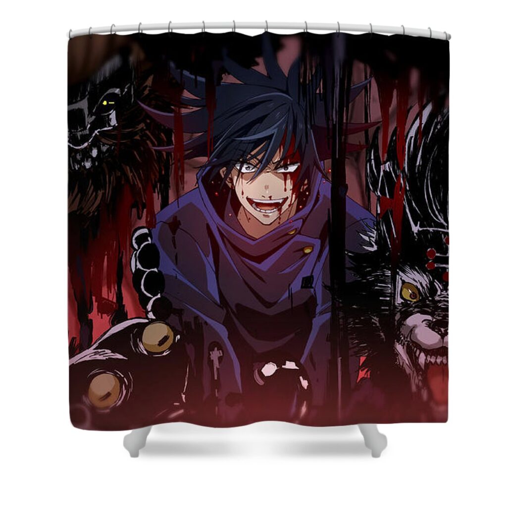 megumi fushiguro domain expansion nerv asca - Anime Shower Curtains