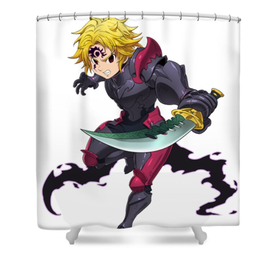 meliodas armor phai bui transparent - Anime Shower Curtains