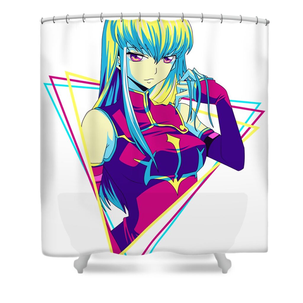 men women code geass cc anime video game transparent - Anime Shower Curtains
